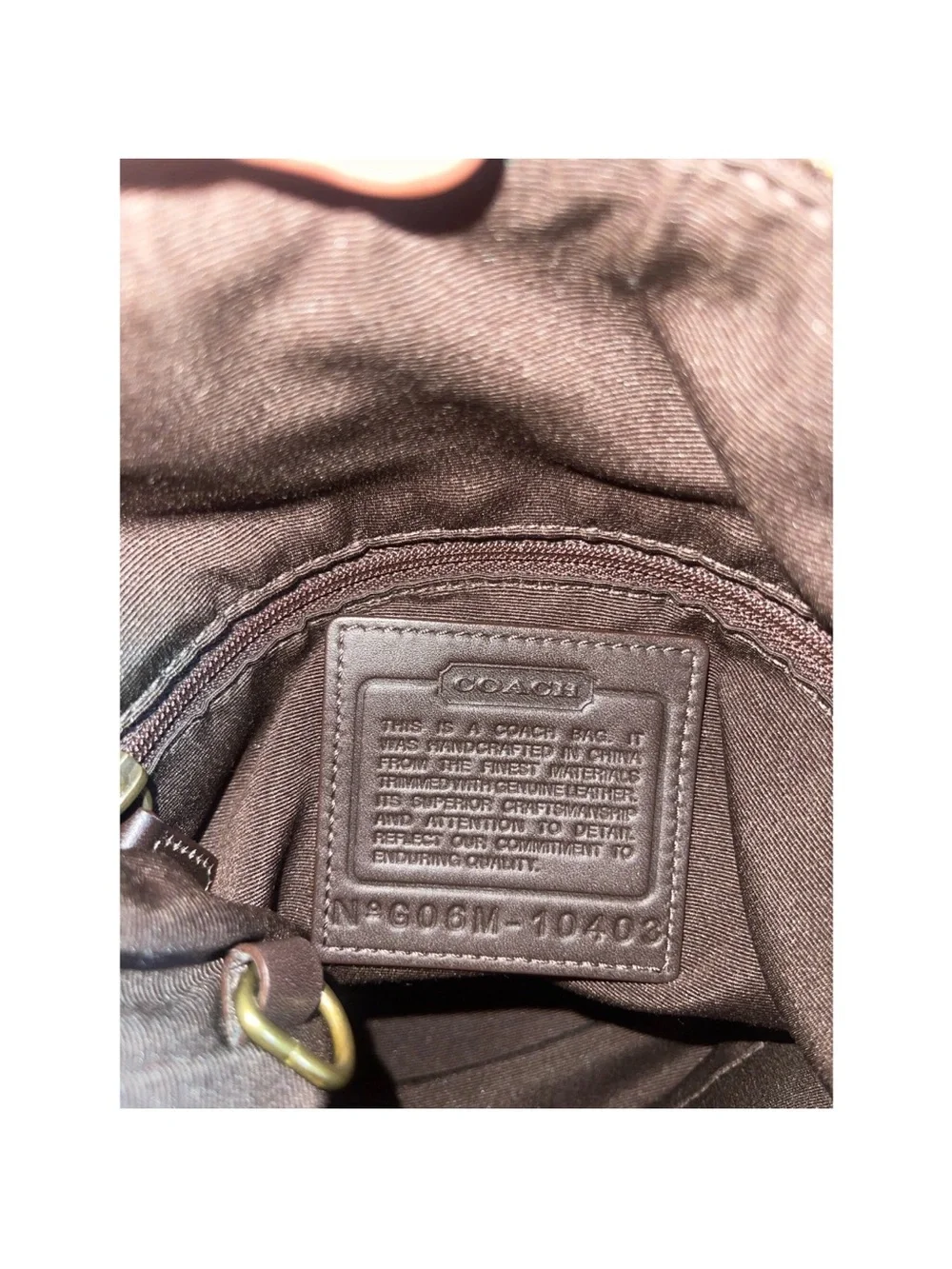 Coach Brown Signature Monogram Crossbody Shoulder Bag